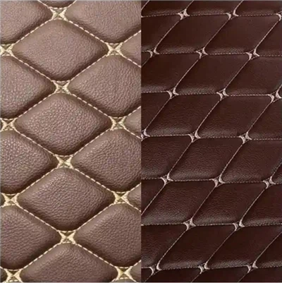 Broderi PVC Syntetisk Læder Stoffer
