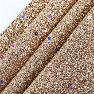 Hot Sale High Performance Elastic Chunky Glitter Glow i det mørke kunstlæder til sko