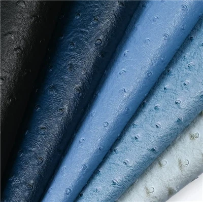 Engros Vandtæt strudsmønster PVC Syntetisk læder præget stof til håndtasker Fodtøj Automotive møbler Sofa